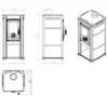 Kandallókályha Merido 5,4kW Eco - Image 2