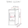 Kandallókályha Termoelegant 10,5 KW Bordó - Image 2